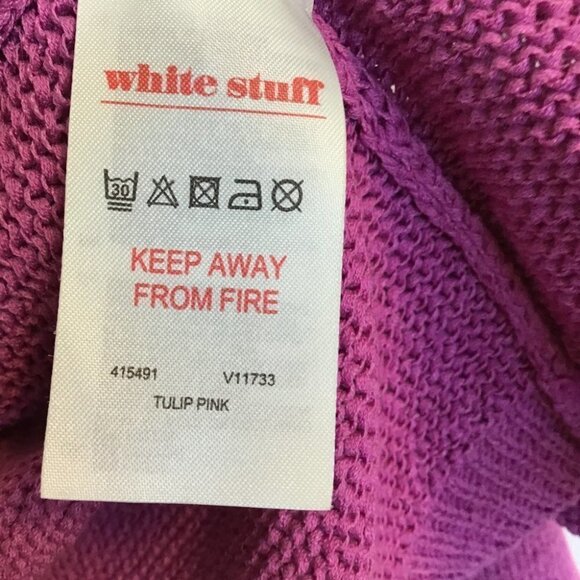 White Stuff Pink Linen Blend Cardigan Size L - Picture 6 of 7